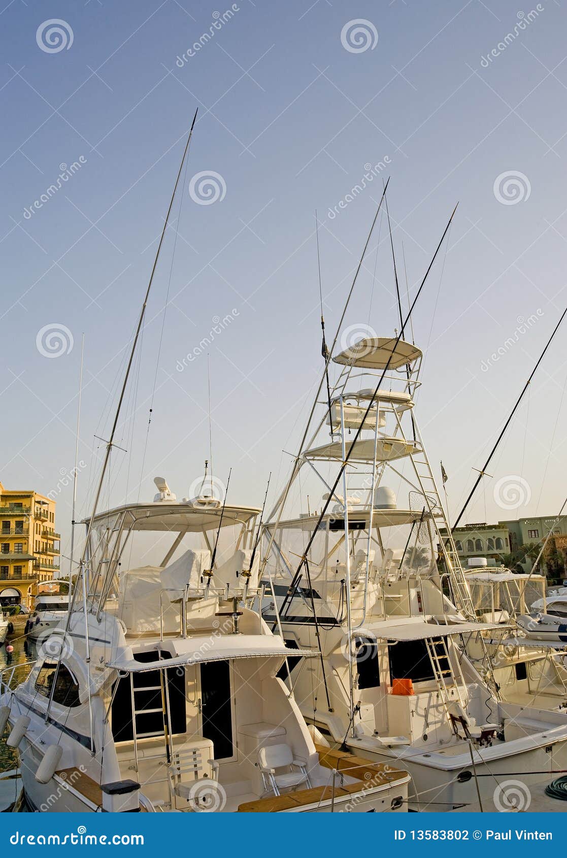 Sport Fishing Boats In A Marina Stock Photography - Image: 13583802