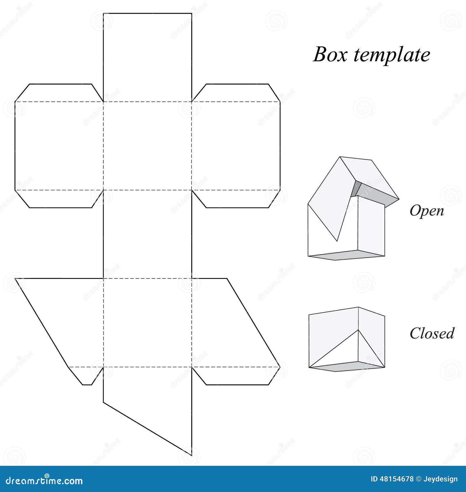 Paper Box Template With Lid