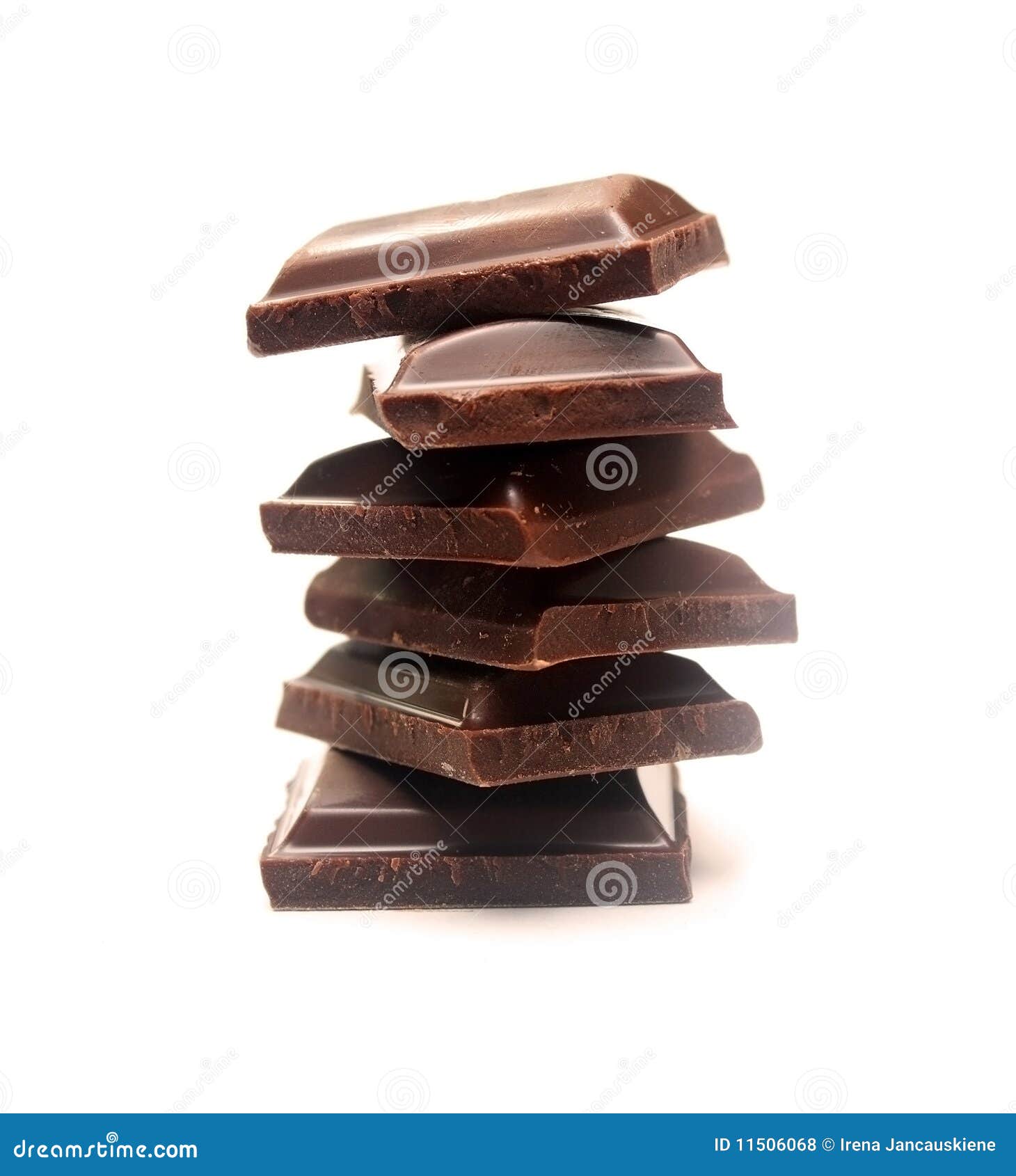 Stack Of Dark Chocolate Pieces Royalty Free Stock Photos Image 11506068