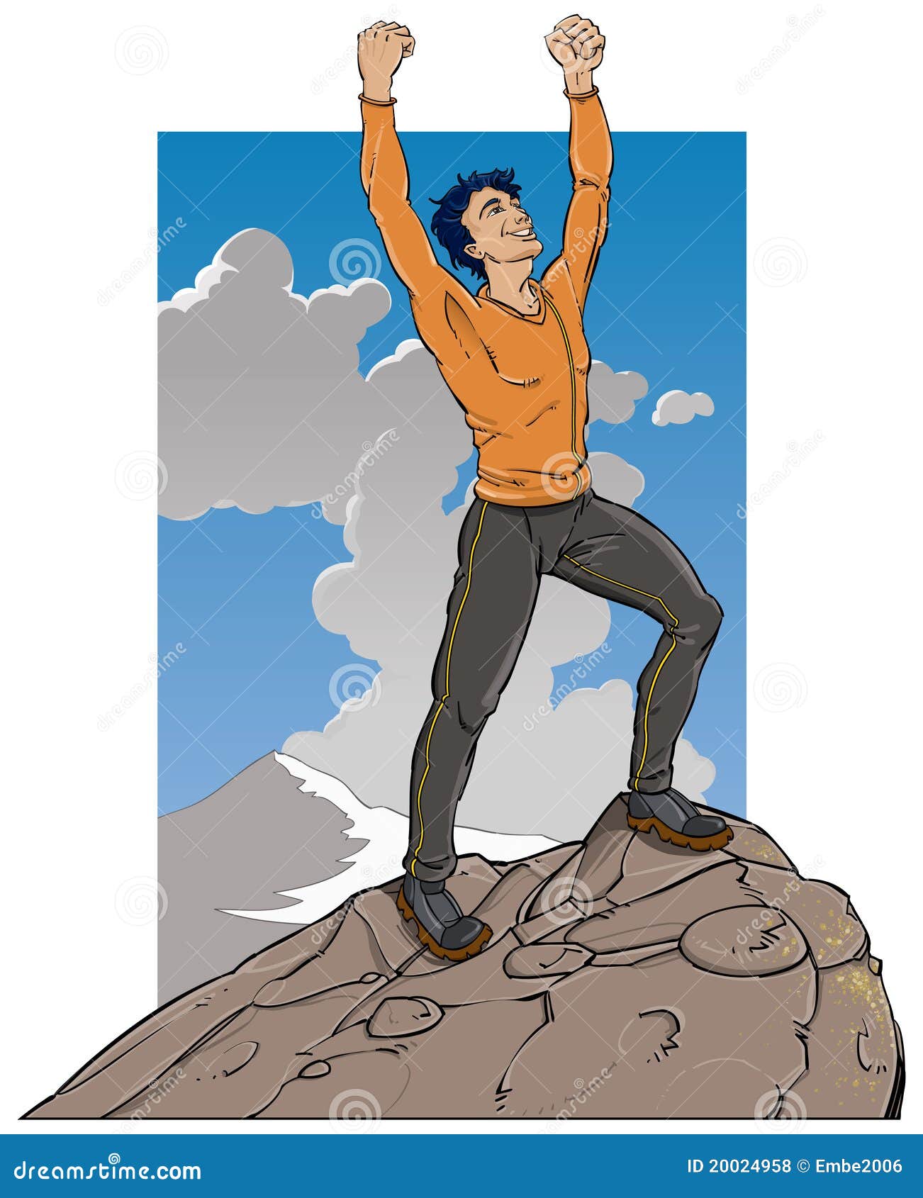 clipart man on mountain top - photo #9