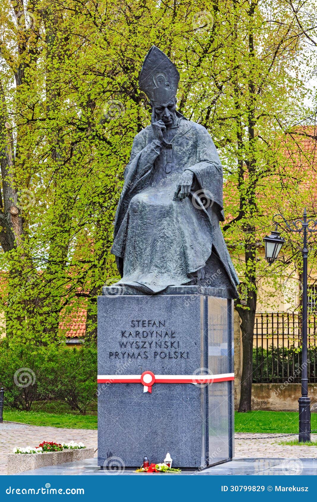  - statue-cardinal-primate-stefan-wyszynski-warsaw-may-unveiled-may-occasion-flag-day-may-decorated-30799829