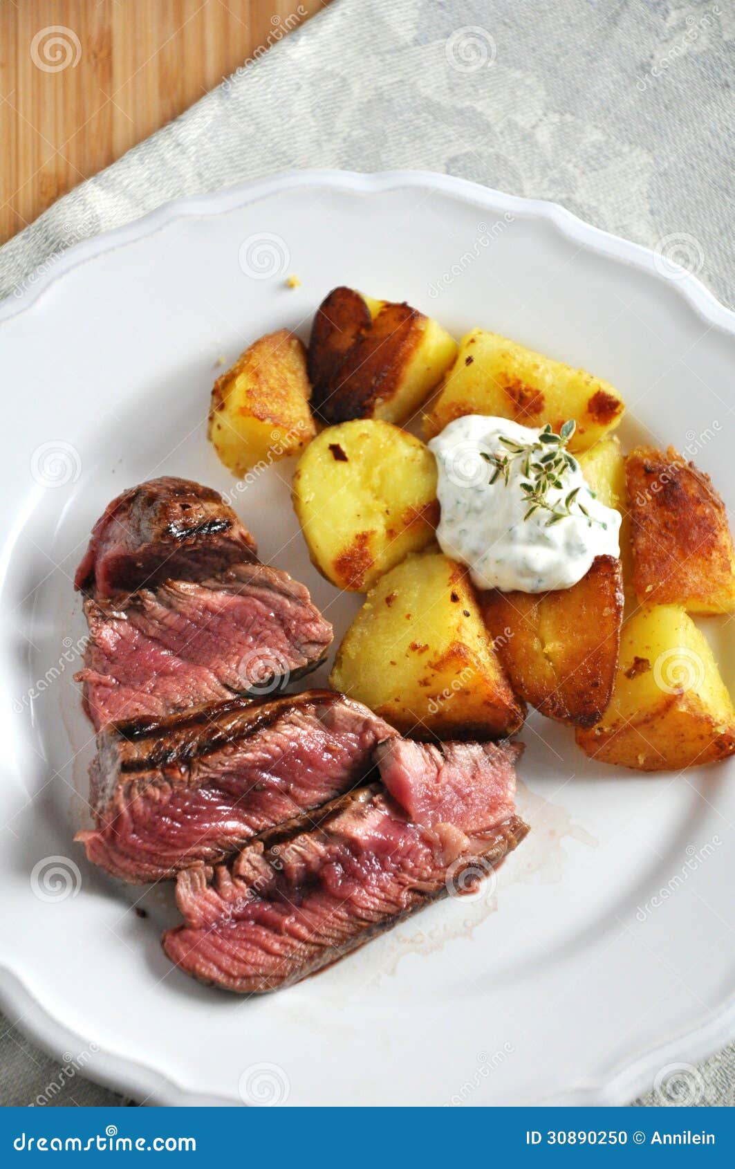 Porterhouse Steak with Grilled Salad images photo Porterhouse Steak with Grilled Salad