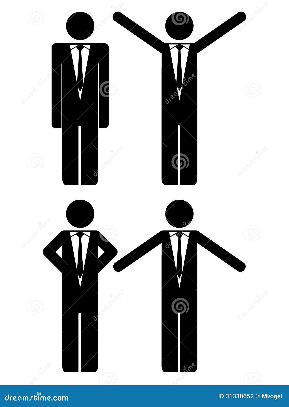 Stick Figure Businessmen Stock Photography Image 31330652