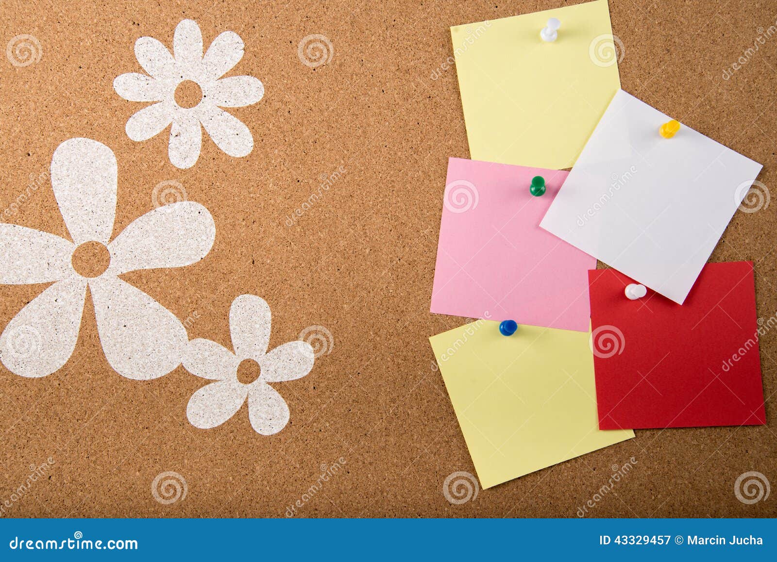 Sticky Note Memo Card On Board Stock Illustration - Image ...