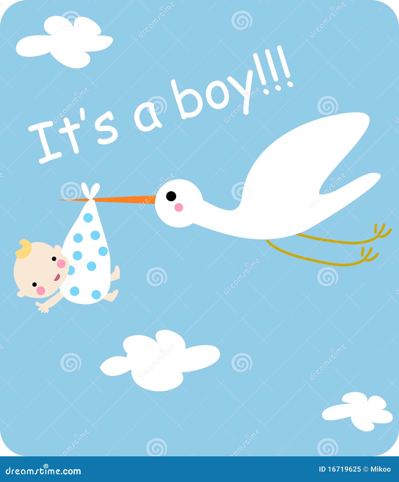free clipart stork with baby boy - photo #39