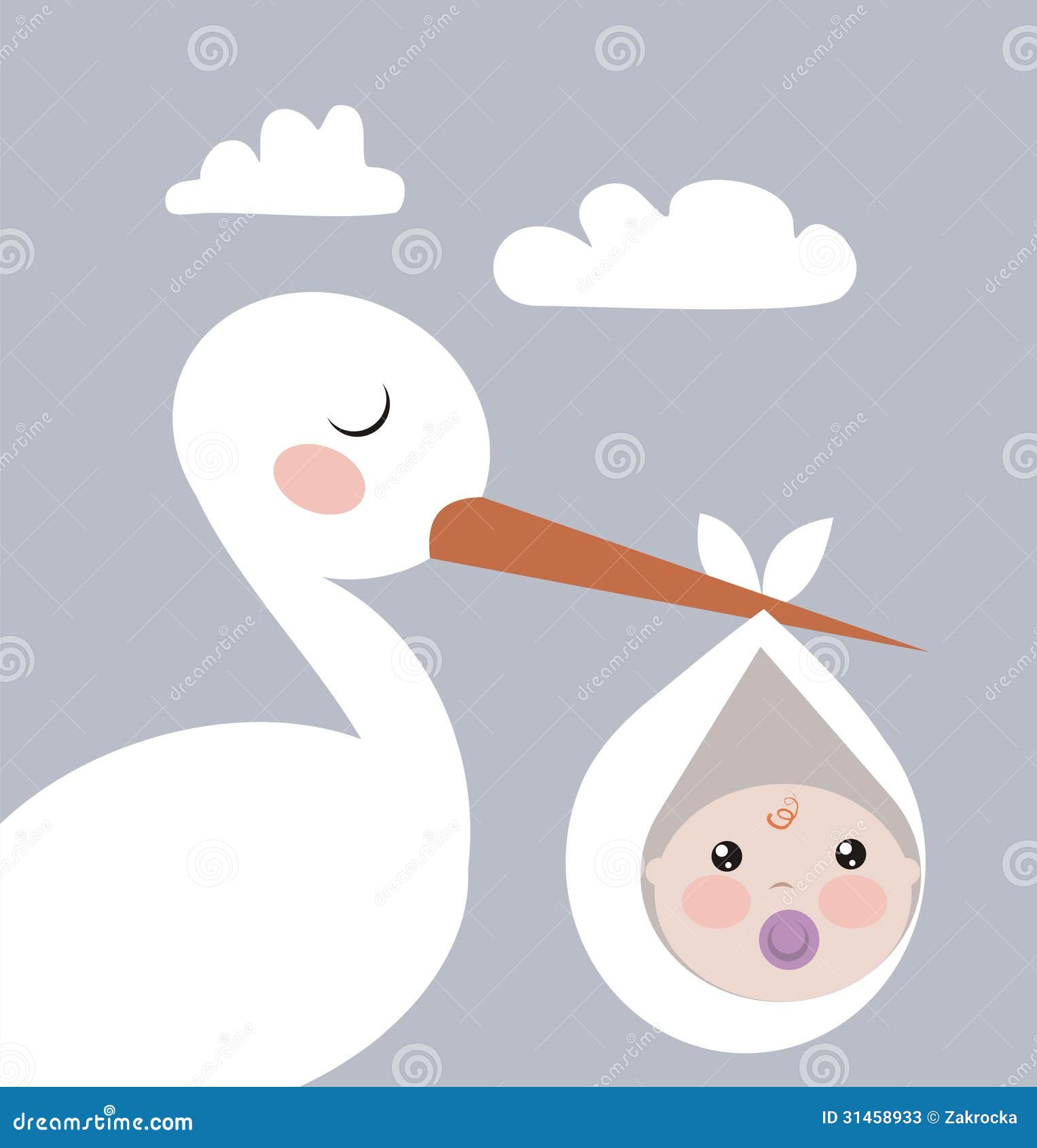 clipart image stork holding a baby - photo #42