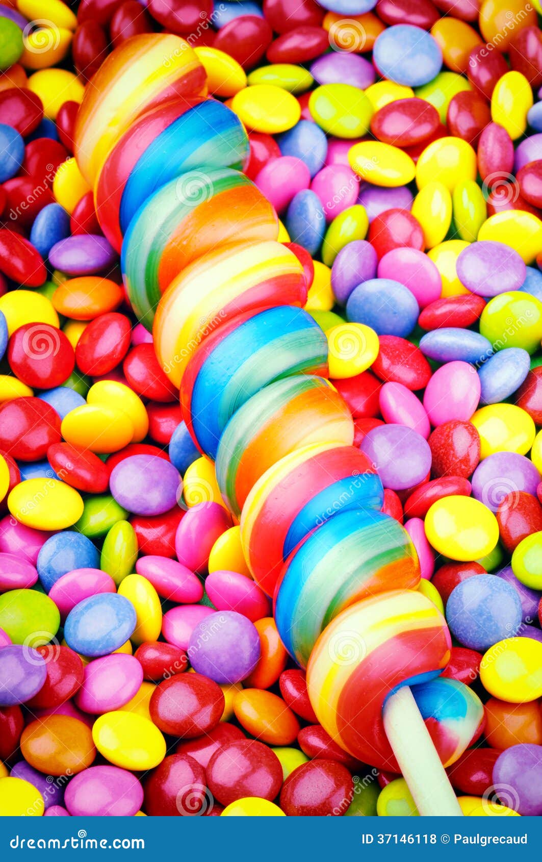 Striped Lollipop And Smarties Royalty Free Stock Photos - Image ... Striped Lollipop And Smarties Royalty Free Stock Photos - Image ...