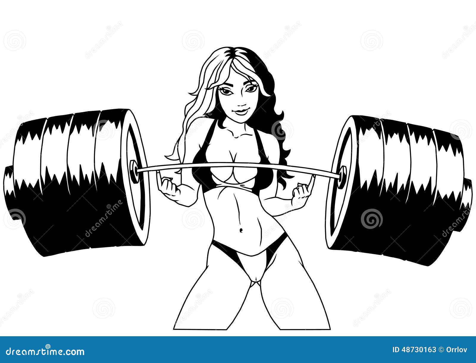 Strong Girl In Bikini Stock Vector Illustration Of Power 9296 Hot Sex Picture