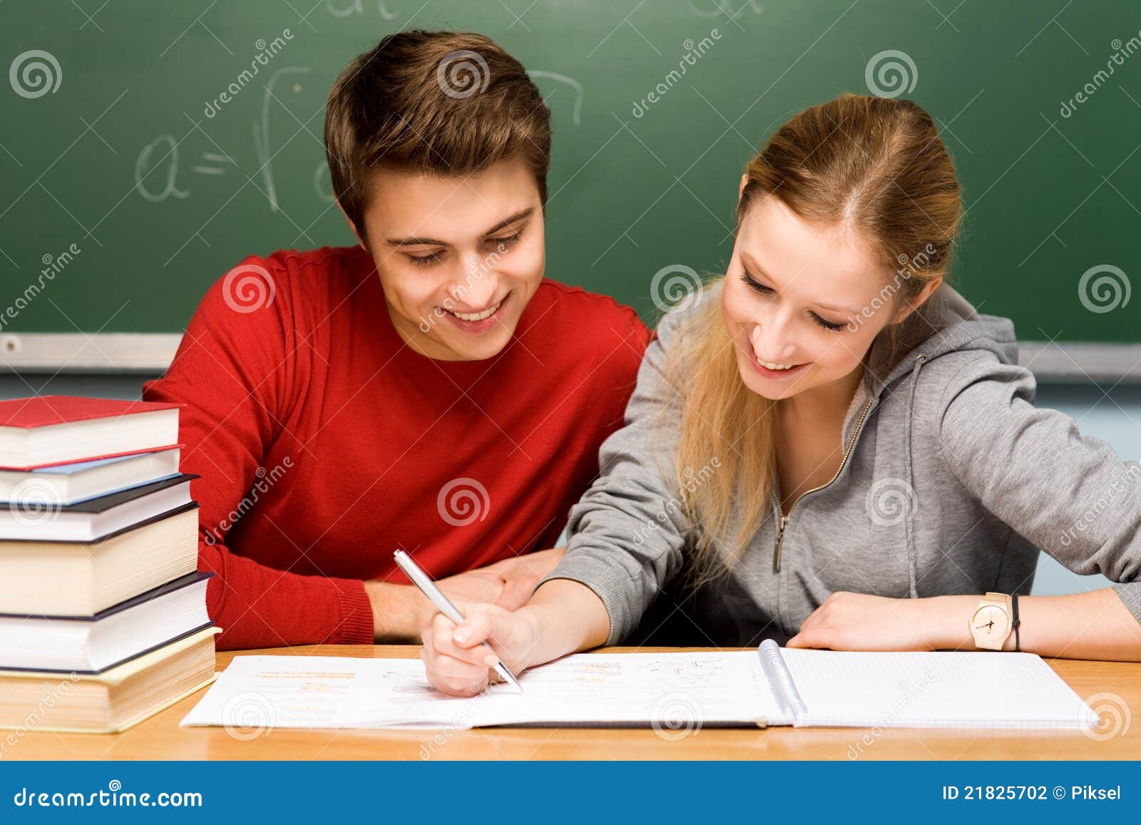 photos of students doing homework