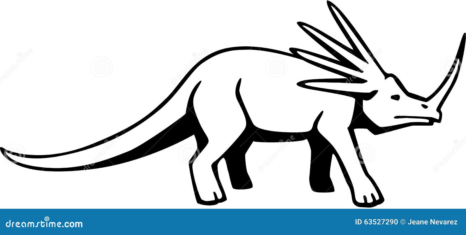 dinosaur with a horn on its nose