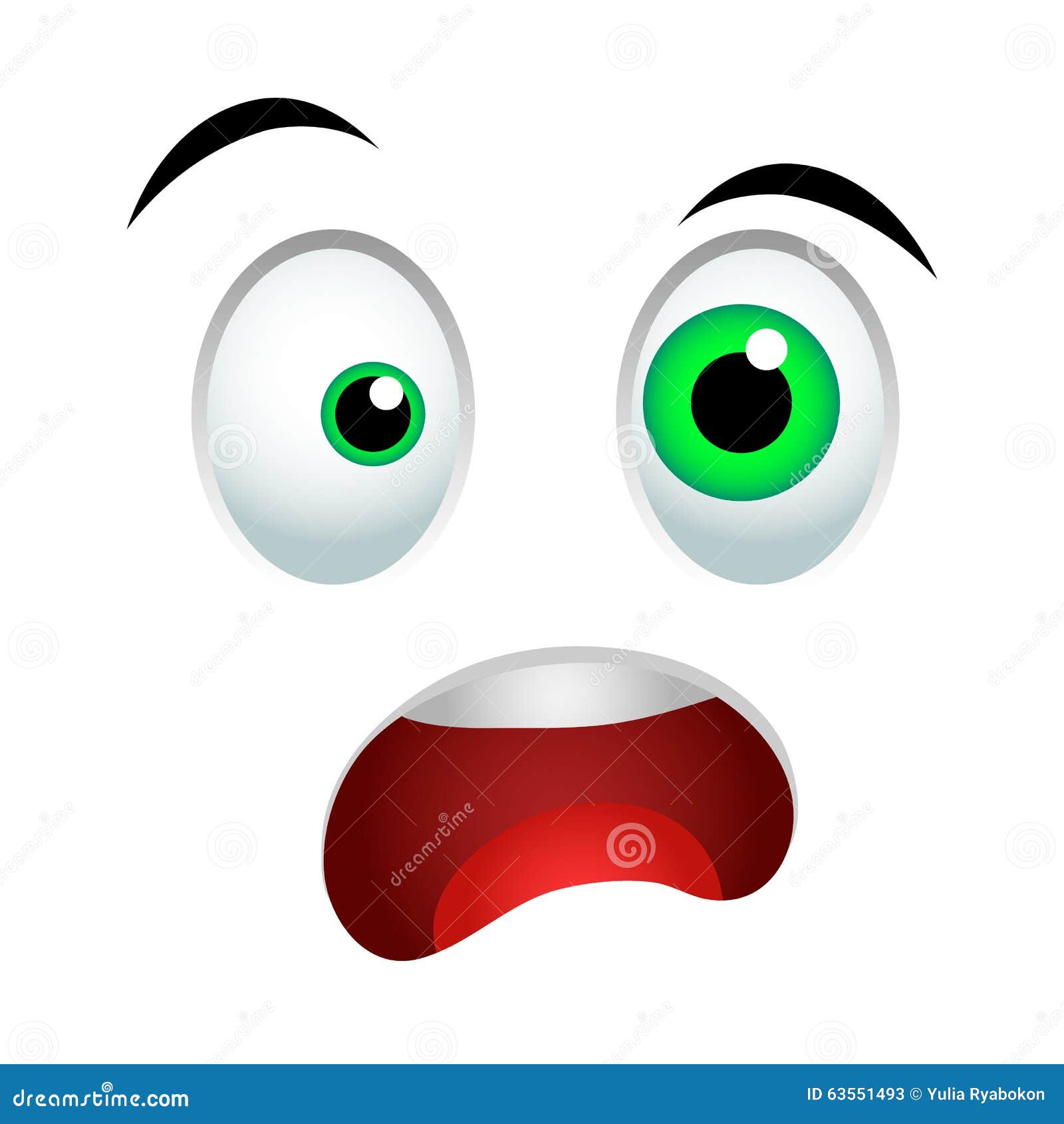 Surprised Emoticon Sign Stock Vector Image 63551493