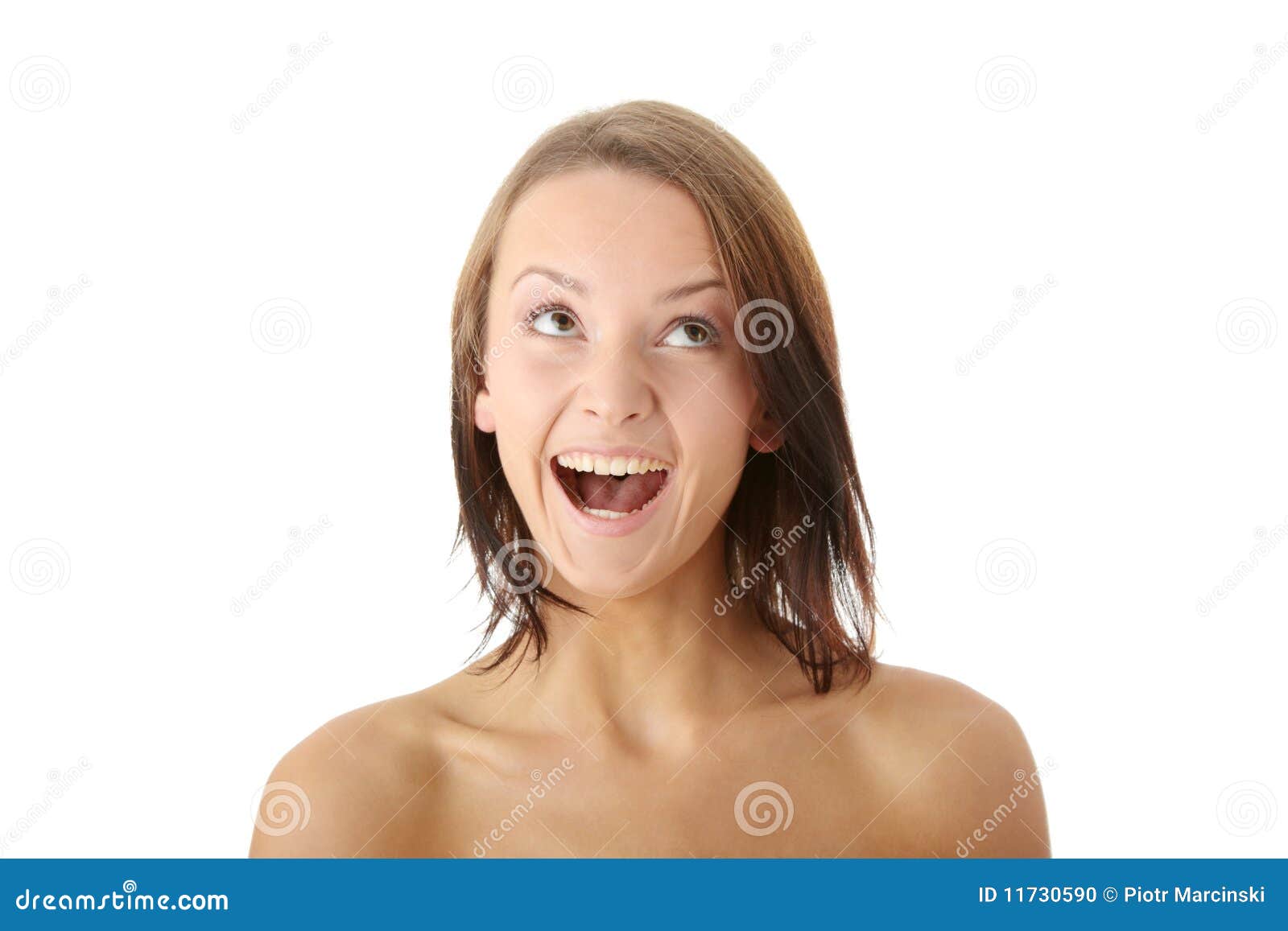 Surprised Teen Girl Screaming In Delight Stock Photo 