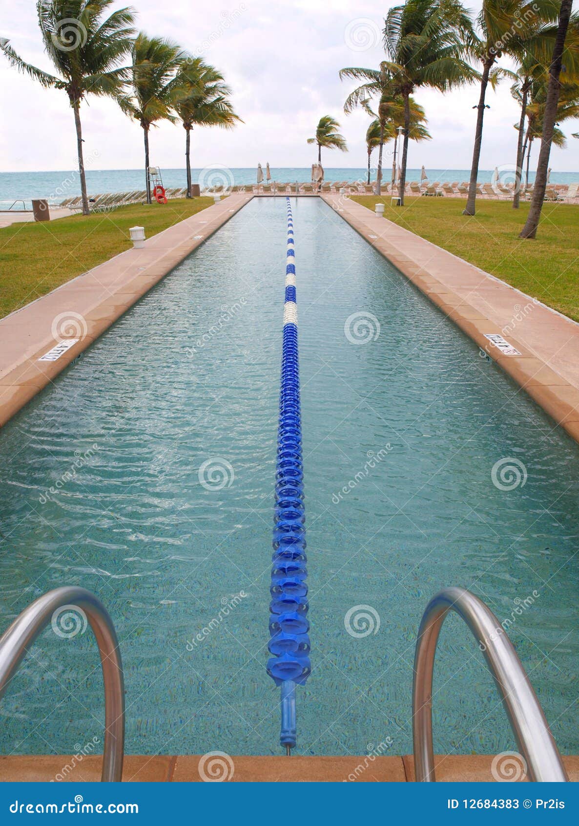 Swimming Lap Pool On The Beach Stock Photos - Image: 12684383