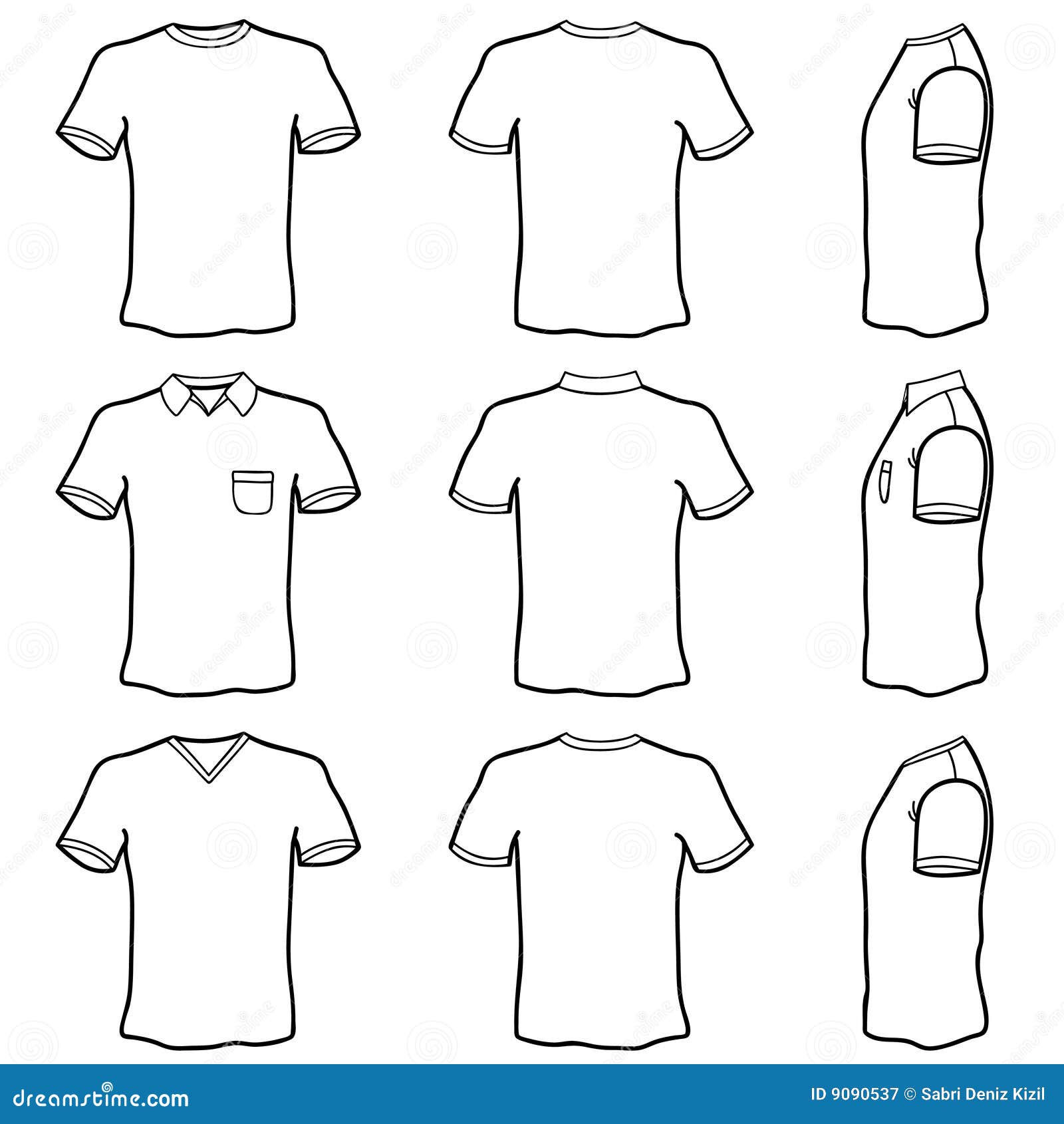 t-shirt-template-set-royalty-free-stock-photography-image-9090537