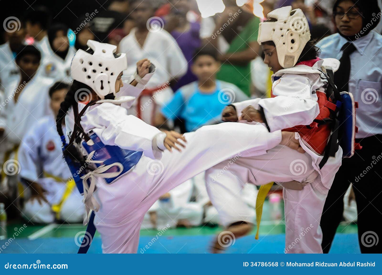 Taekwondo Tournament Kids As Young As Years Old Participating Penang Inter School Championship Tm Wtf 34786568 
