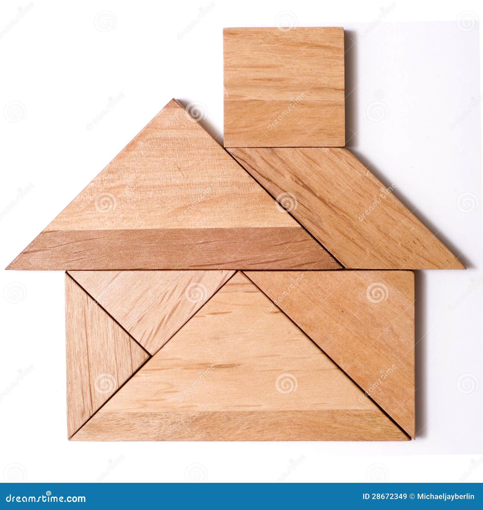 Tangram Puzzle Figure: House Royalty Free Stock Images - Image 