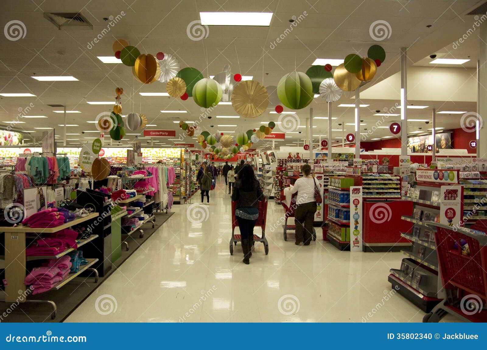 Target superstore holiday decoration christmas shopping Editorial ...