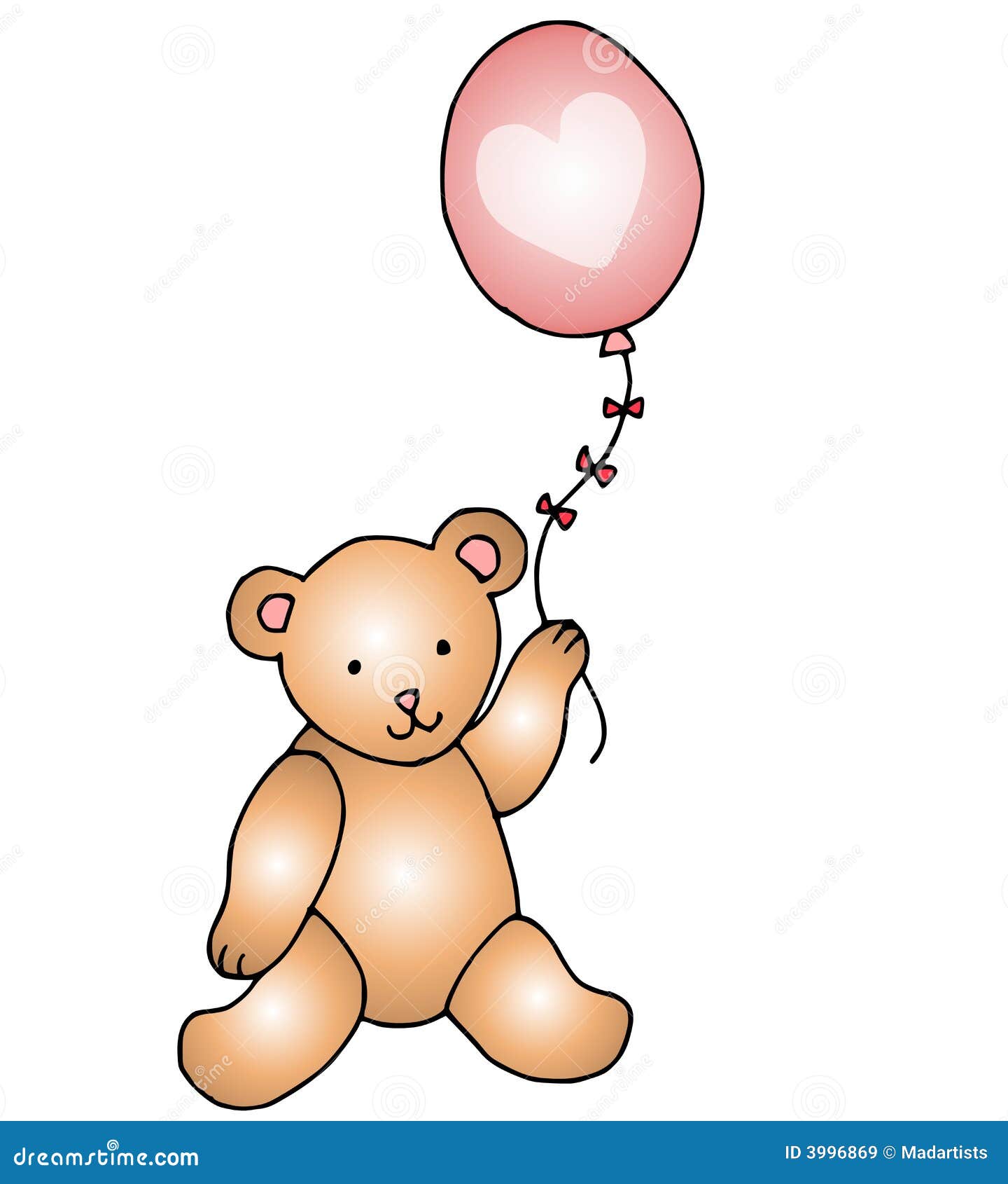 teddy bear with balloons clipart - photo #6