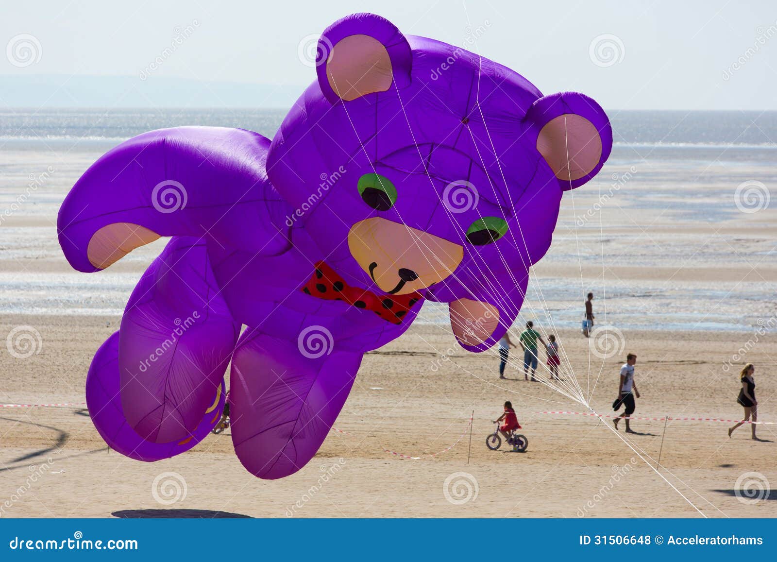 teddy-bear-at-kite-festival-weston-super-mare-somerset-editorial-stock