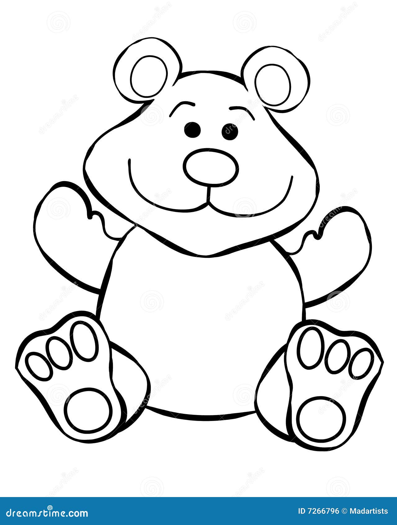 teddy bear clipart black and white - photo #49