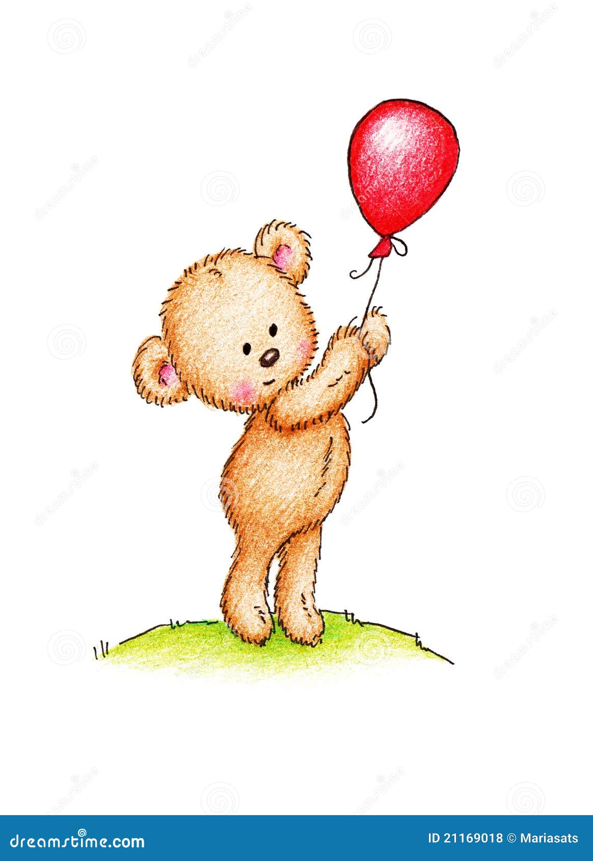 teddy bear holding balloons clipart - photo #20