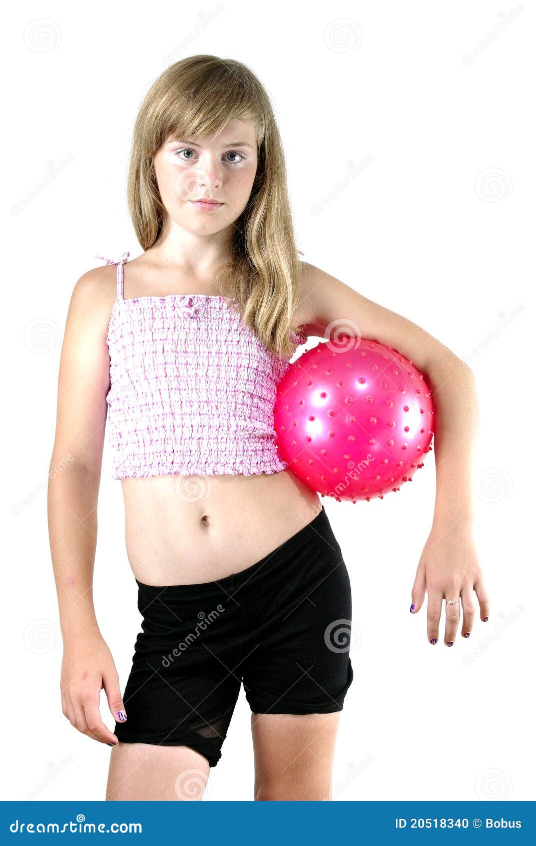 Teen Girl With A Massage Ball S