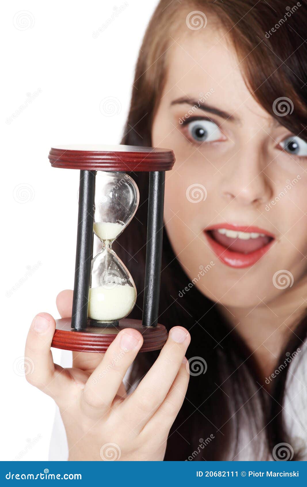 Teen Woman Holding Hourglass Stock Image Image 20682111