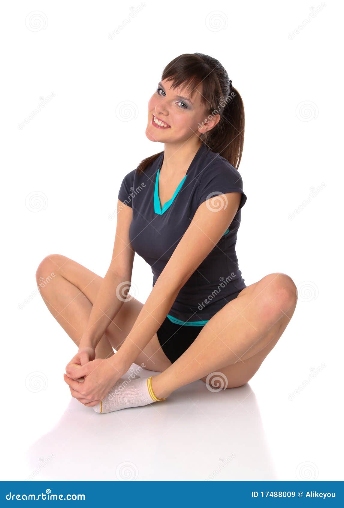 Teenage Girl In Gymnastics Poses Royalty Free Stock Images