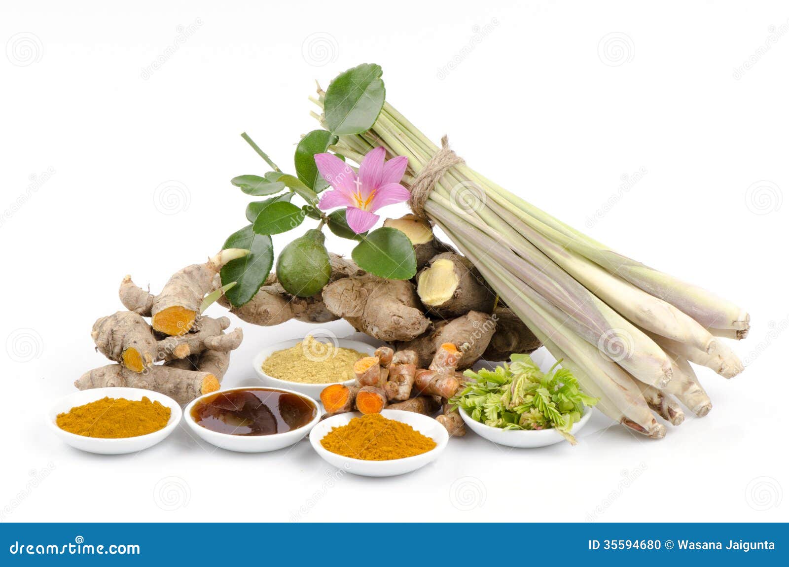 Stock Photo Thailand Herbal Body Scrub For Skin Treatment And Skin