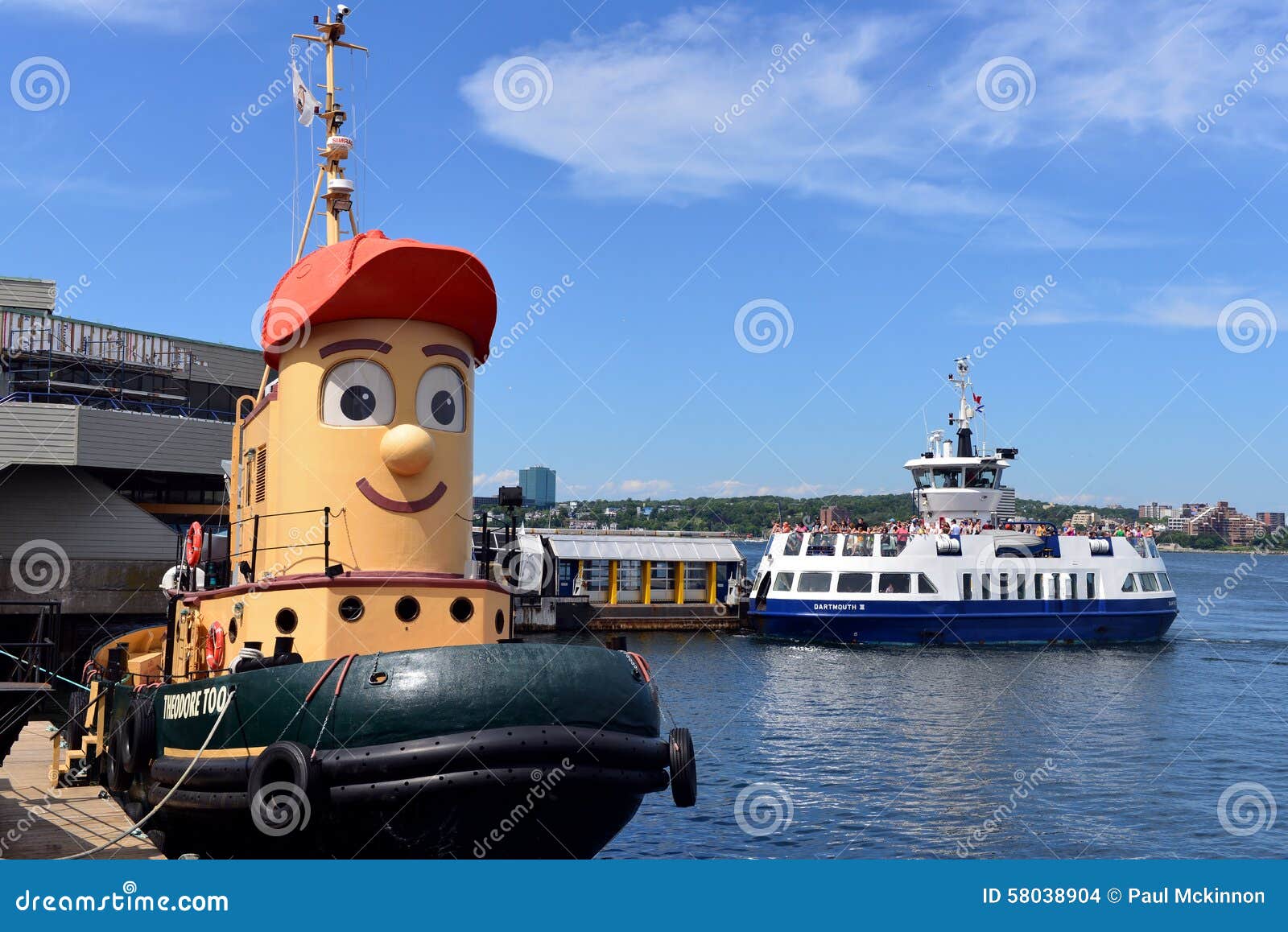 Theodore Tugboat And Dartmouth Ferry Editorial Stock Image - Image 