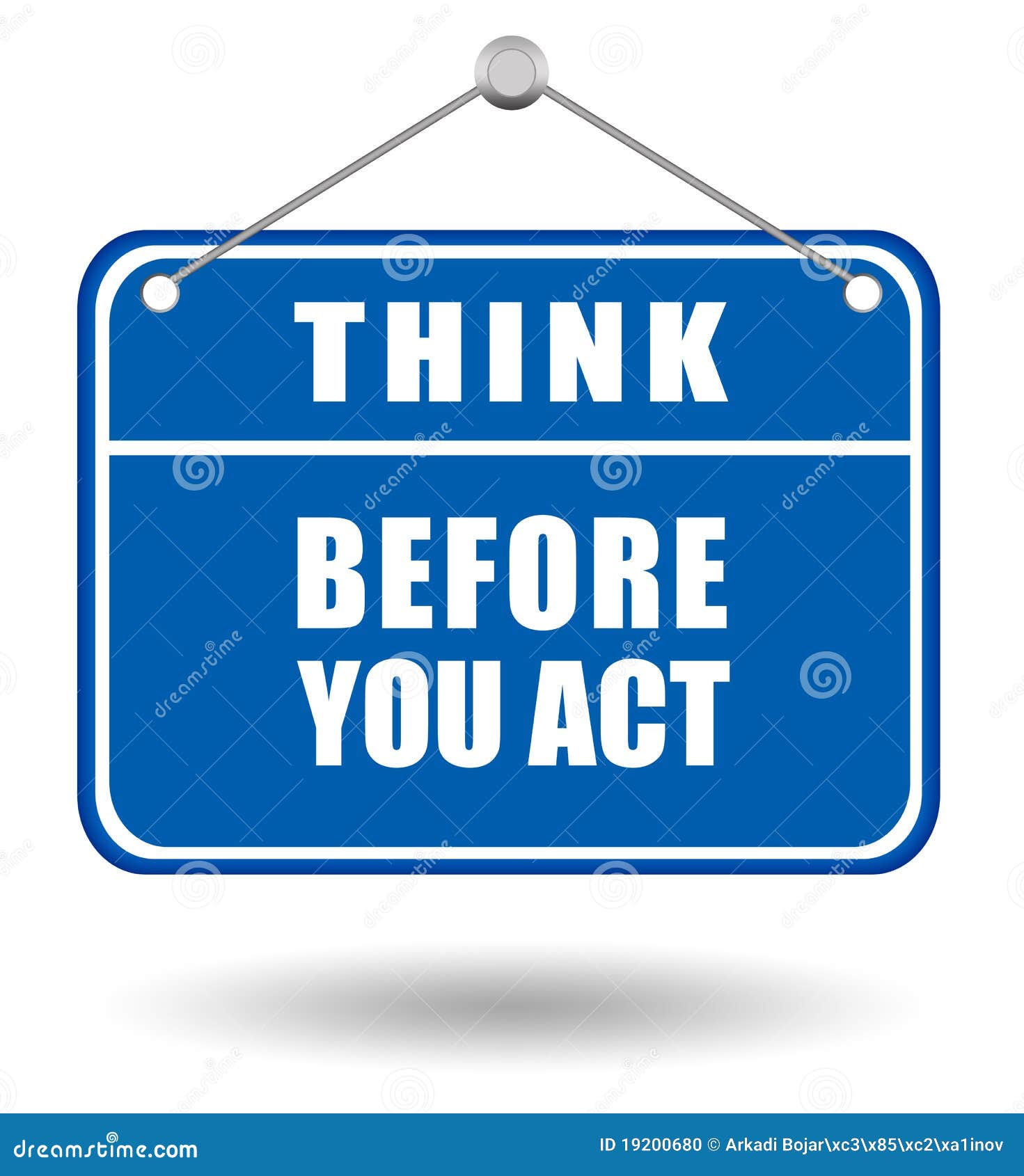 Think Before Sign Stock Photo - Image: 19200680