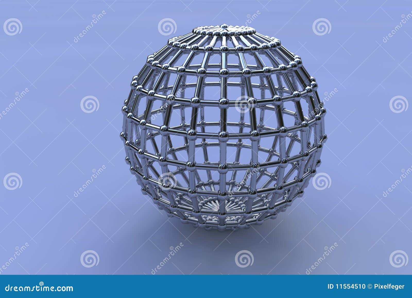 Three Dimensional Chrome Spheres Stock Photo Image 11554510