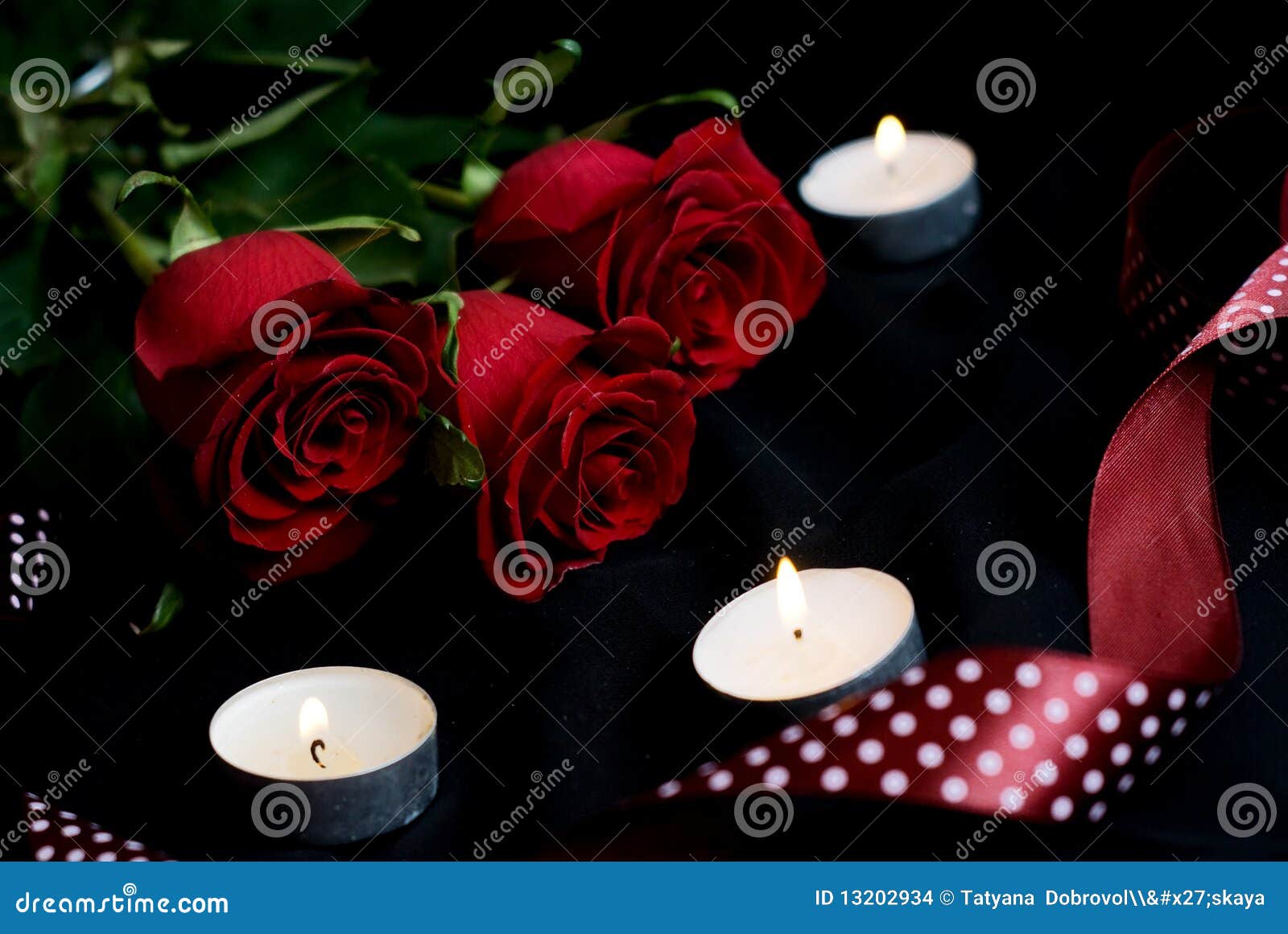 Red Roses With Candles