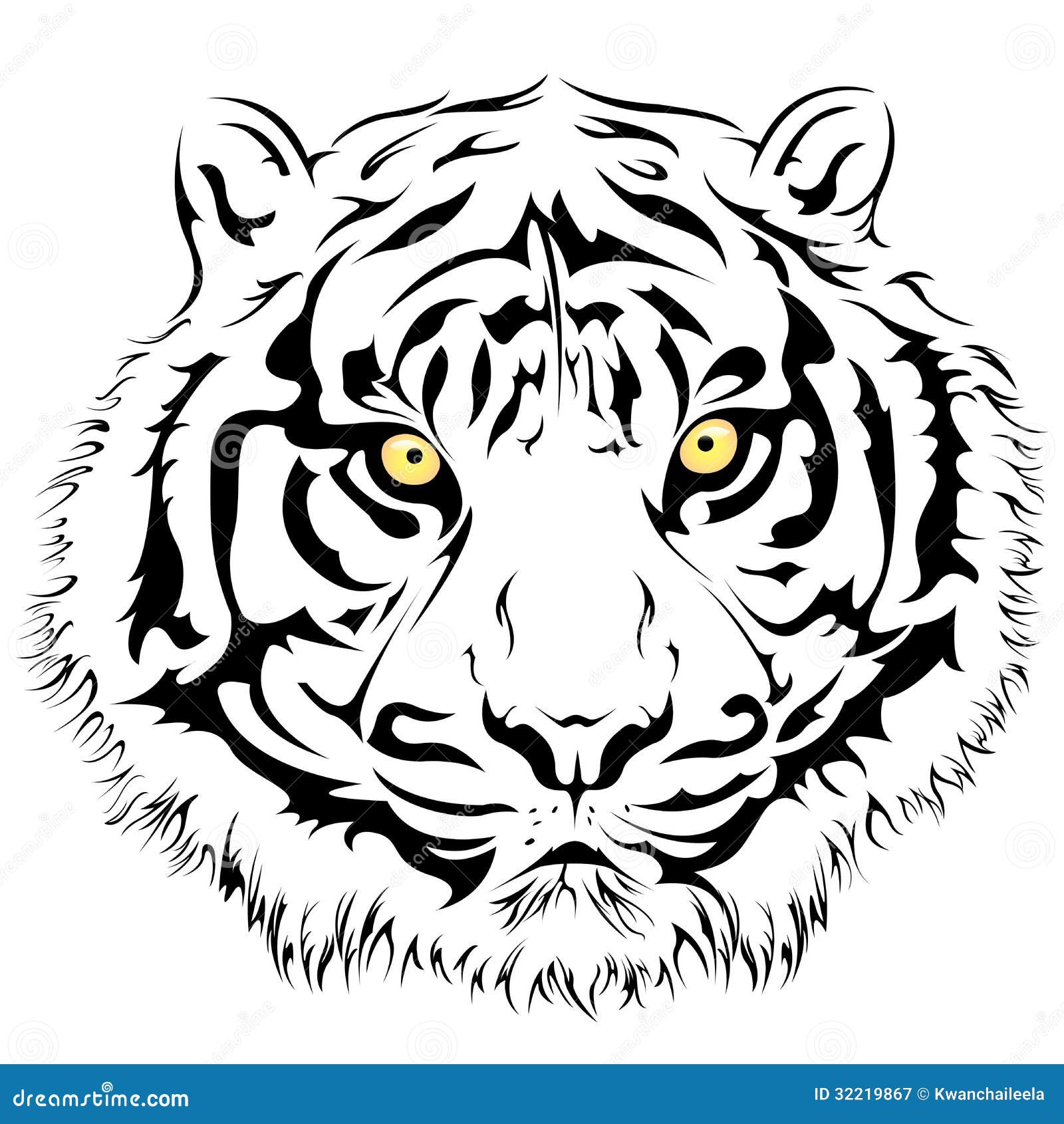 tiger clipart outline - photo #42