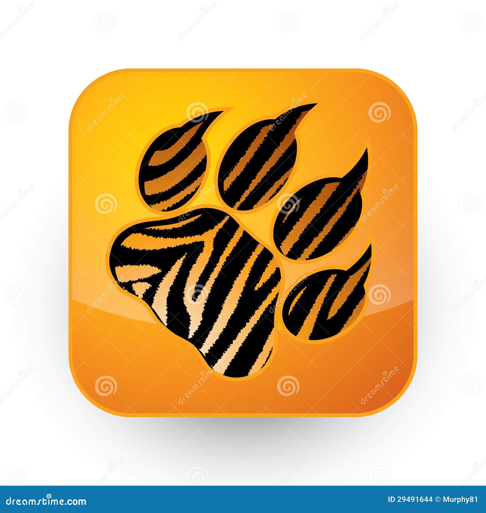 tiger footprints clipart - photo #44