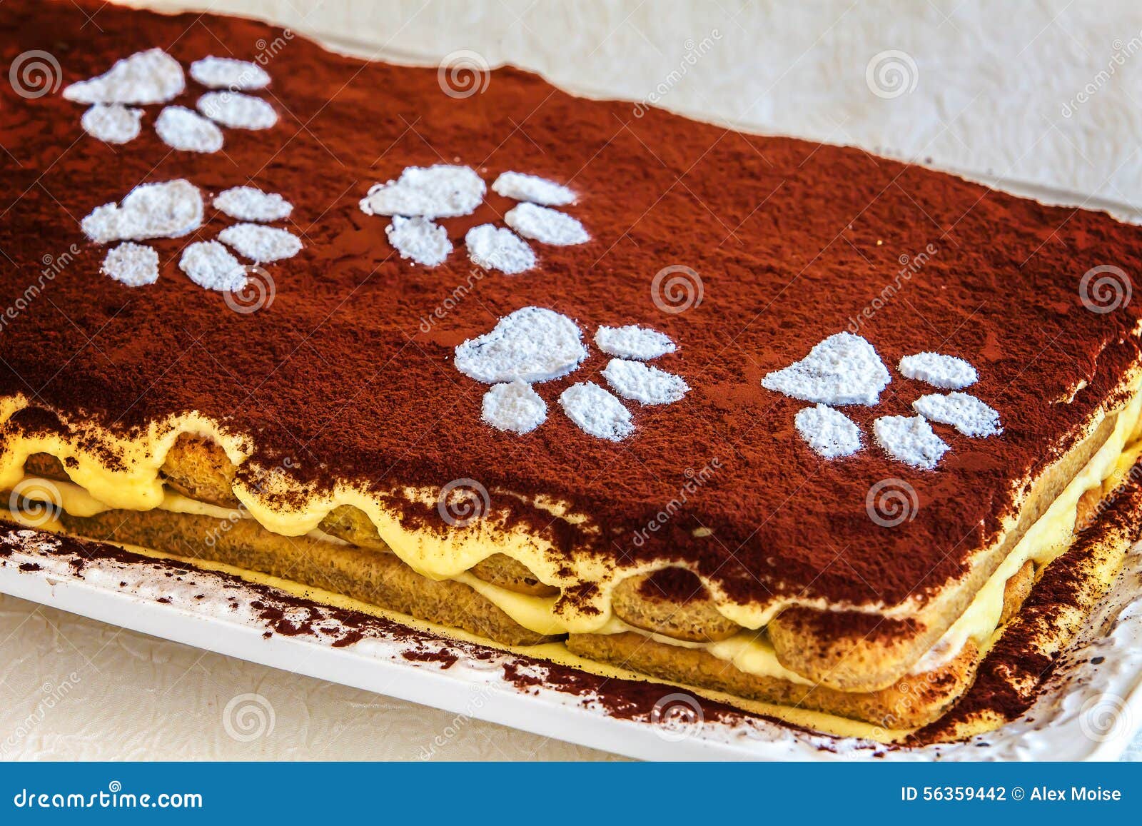 a plate cake of of tiramisu delicious Tiramisu Closeup   Traditional nearby decorated