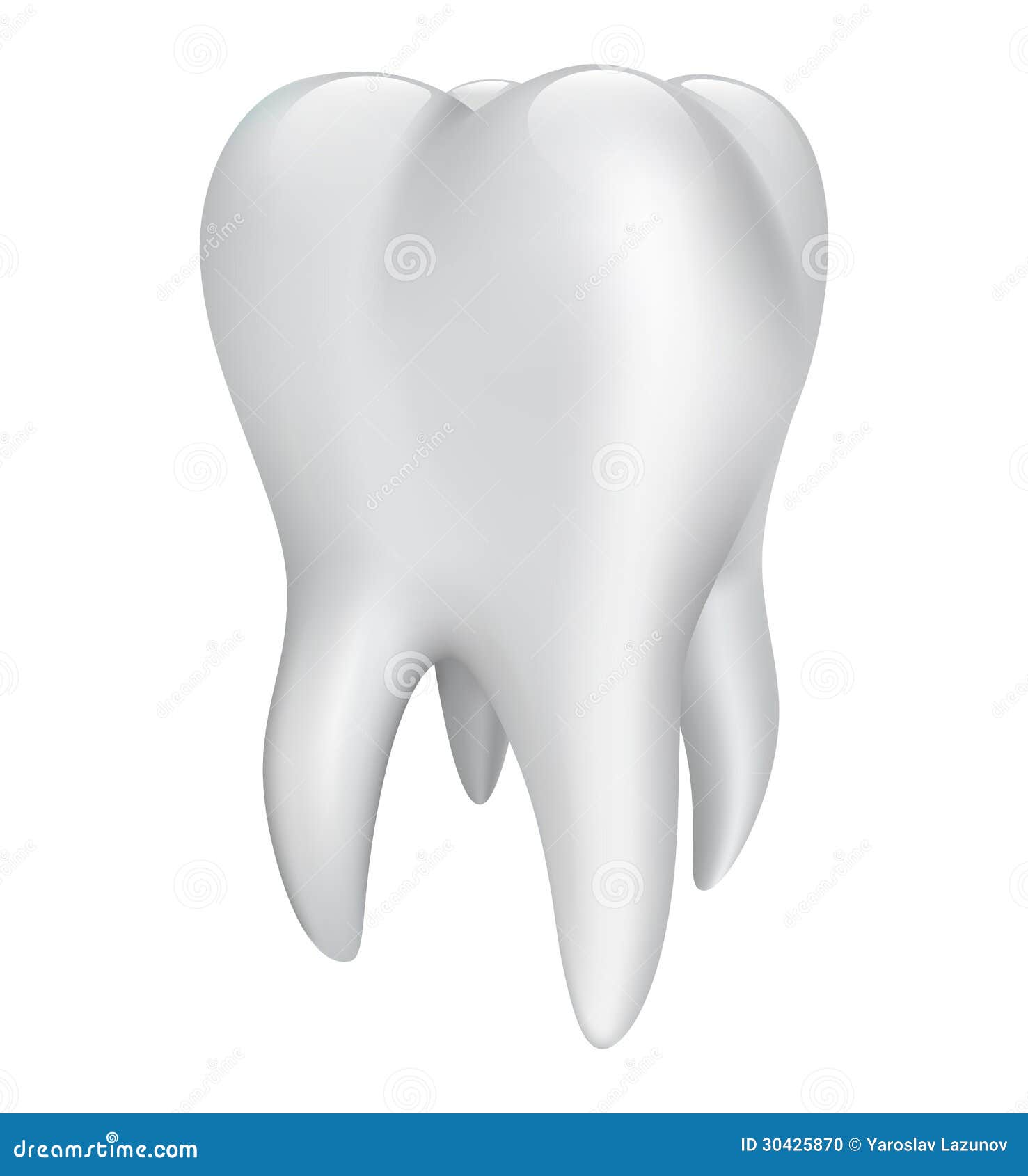 Tooth On A White Background. Vector Illustration Stock Photo - Image