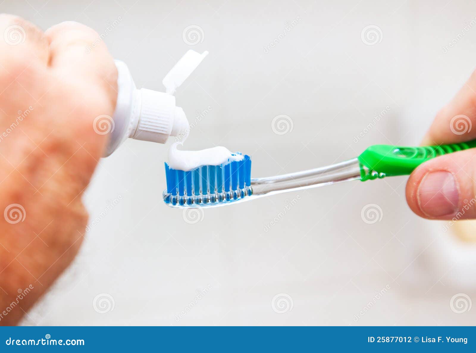 Toothpaste On Tooth Brush Stock Photography Image 25877012