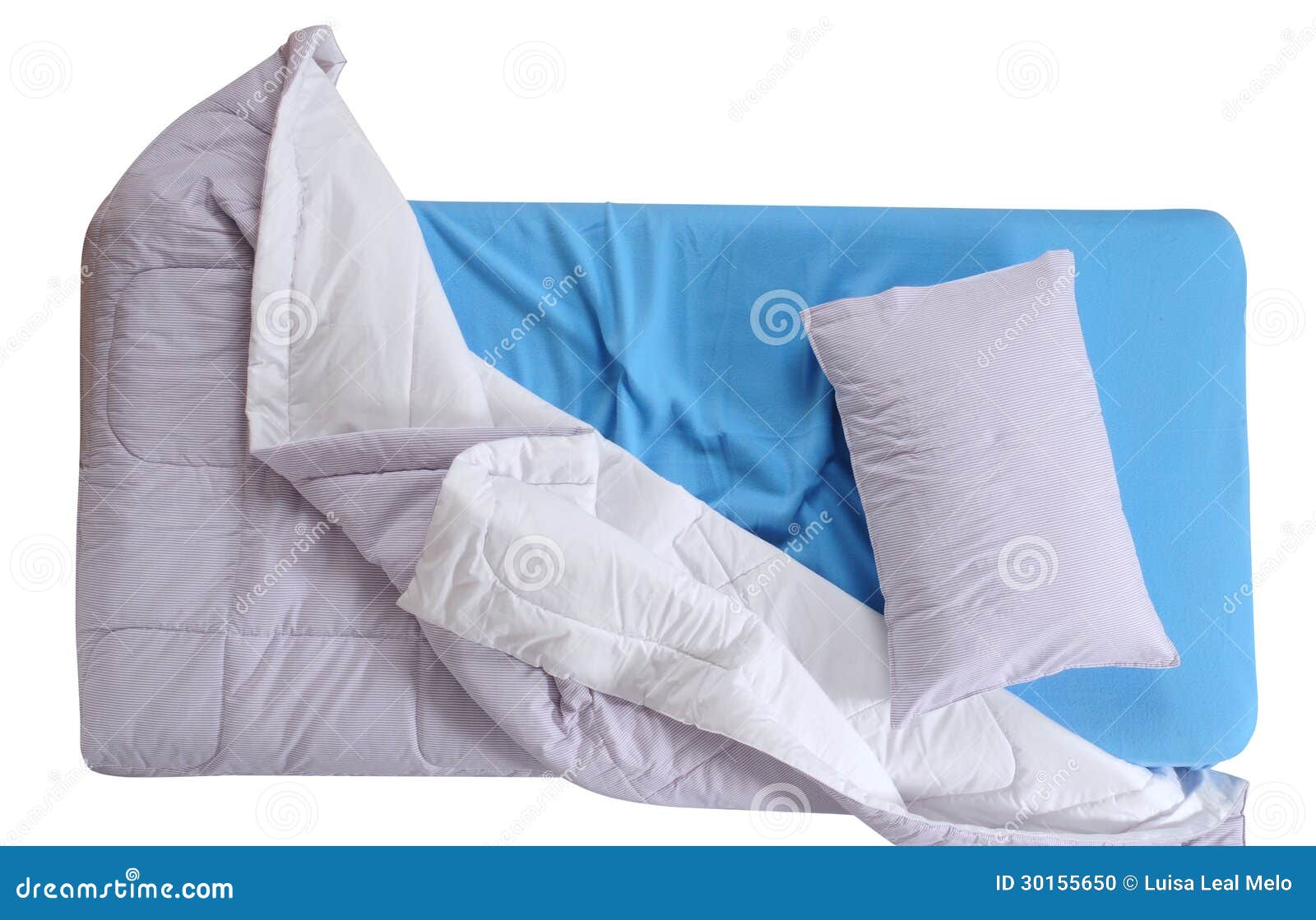 Messy Bed. Stock Photo - Image: 30155650