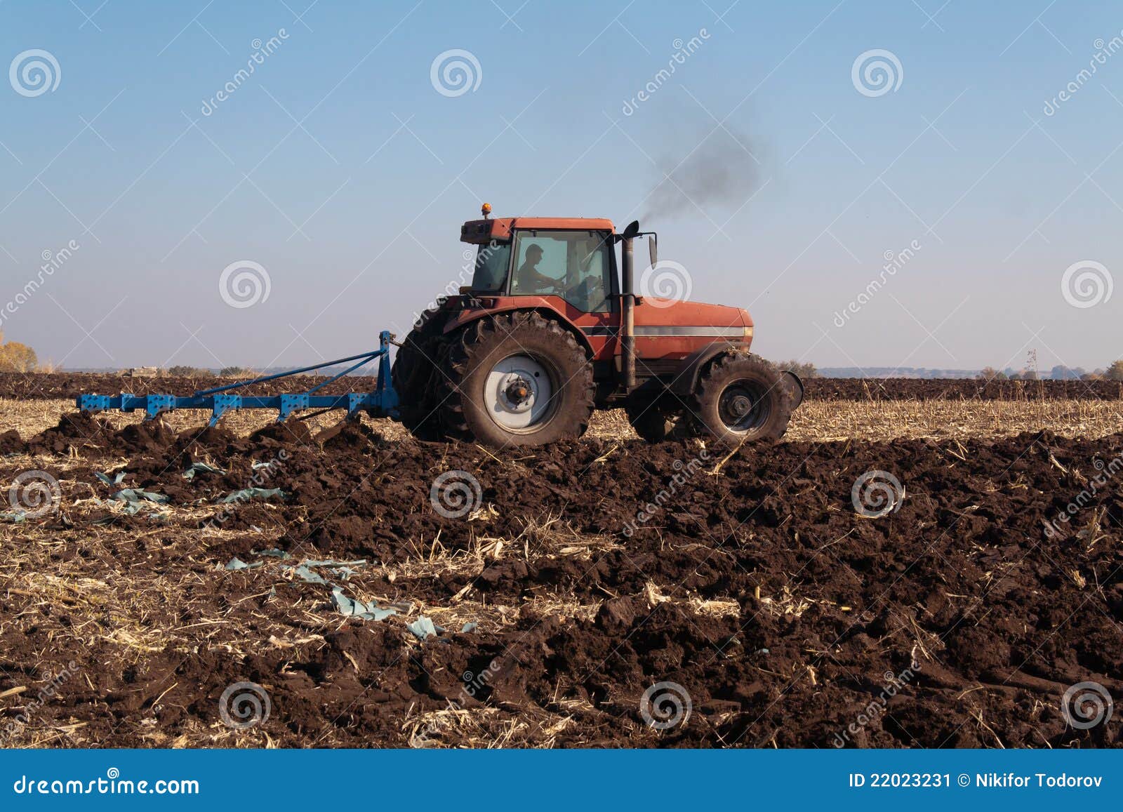 Tractor At Work On Farm Stock Image Image 22023231