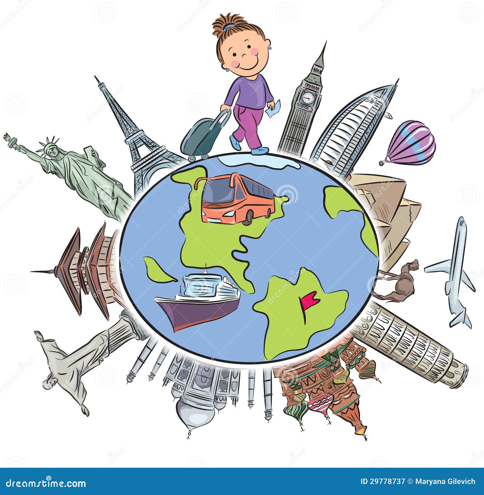 Travelling Illustration Royalty Free Stock Photography Image Travelling Illustration Royalty Free Stock Photography Image