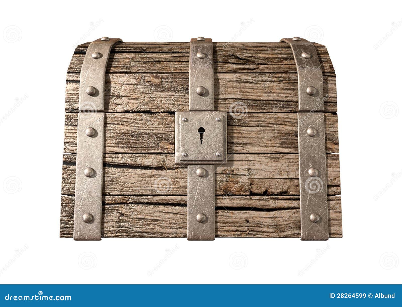 Treasure Chest Closed Front Royalty Free Stock Images - Image: 28264599