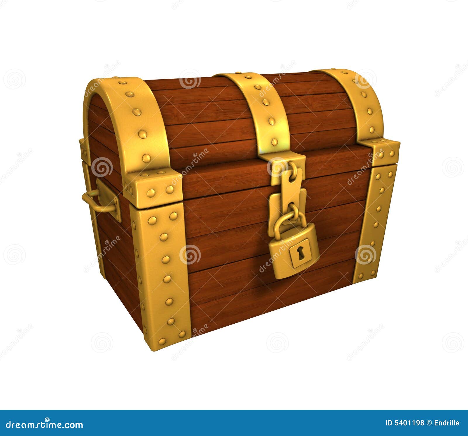 Treasure Chest Gold Closed And Locked Royalty Free Stock Photos 