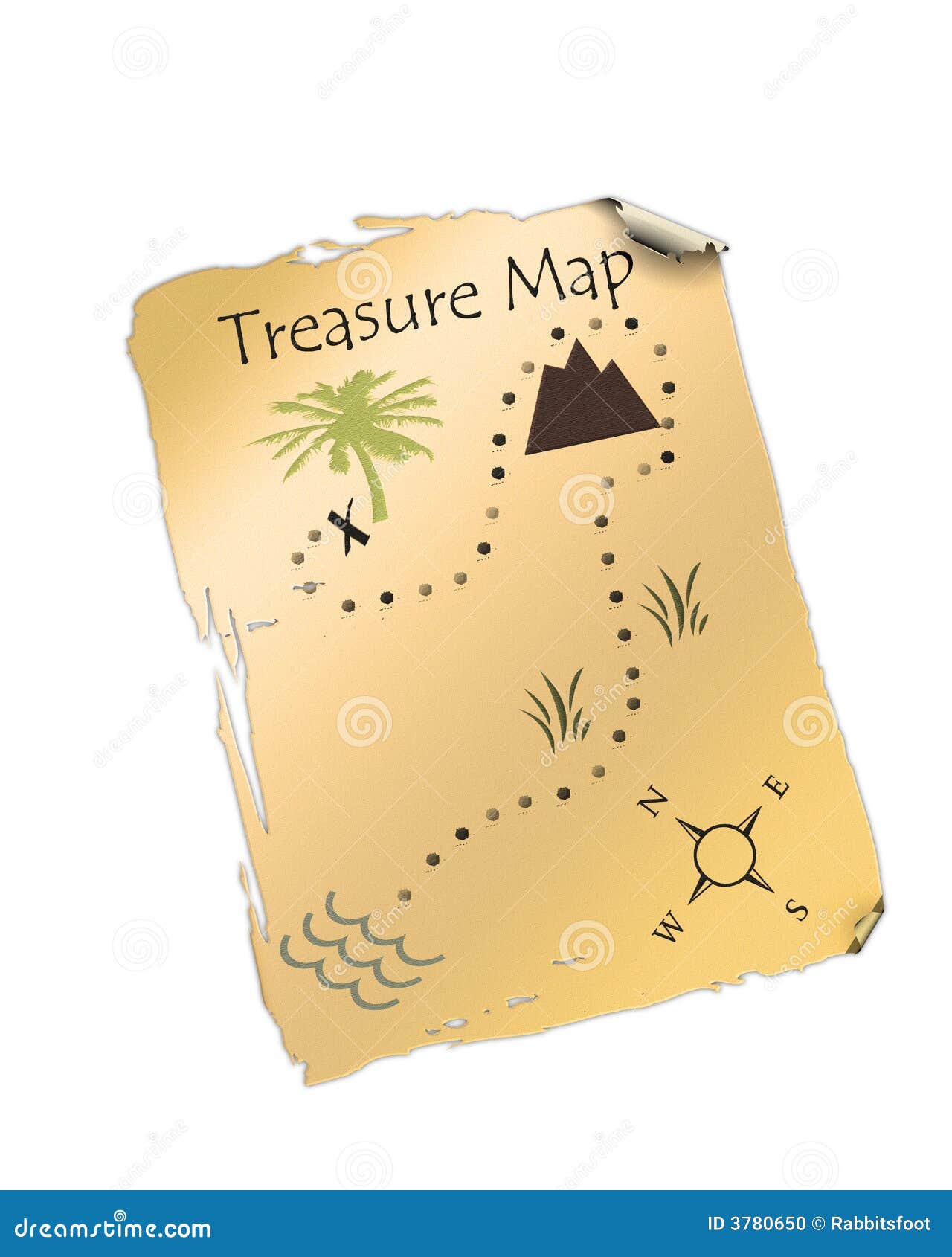 Treasure Map Stock Photo Image 3780650