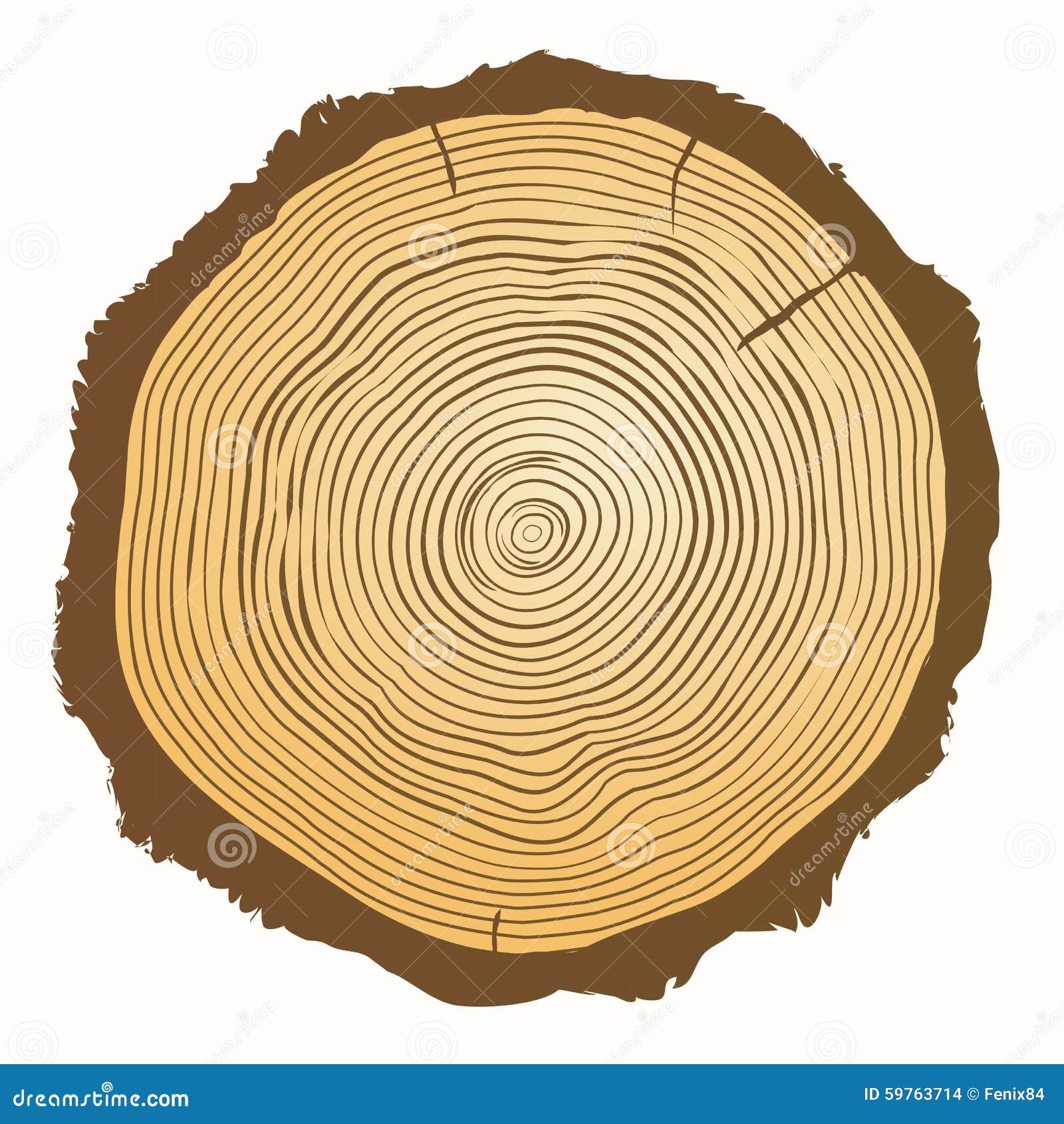 Tree Growth Rings. Vector Wooden Background Stock Vector ...