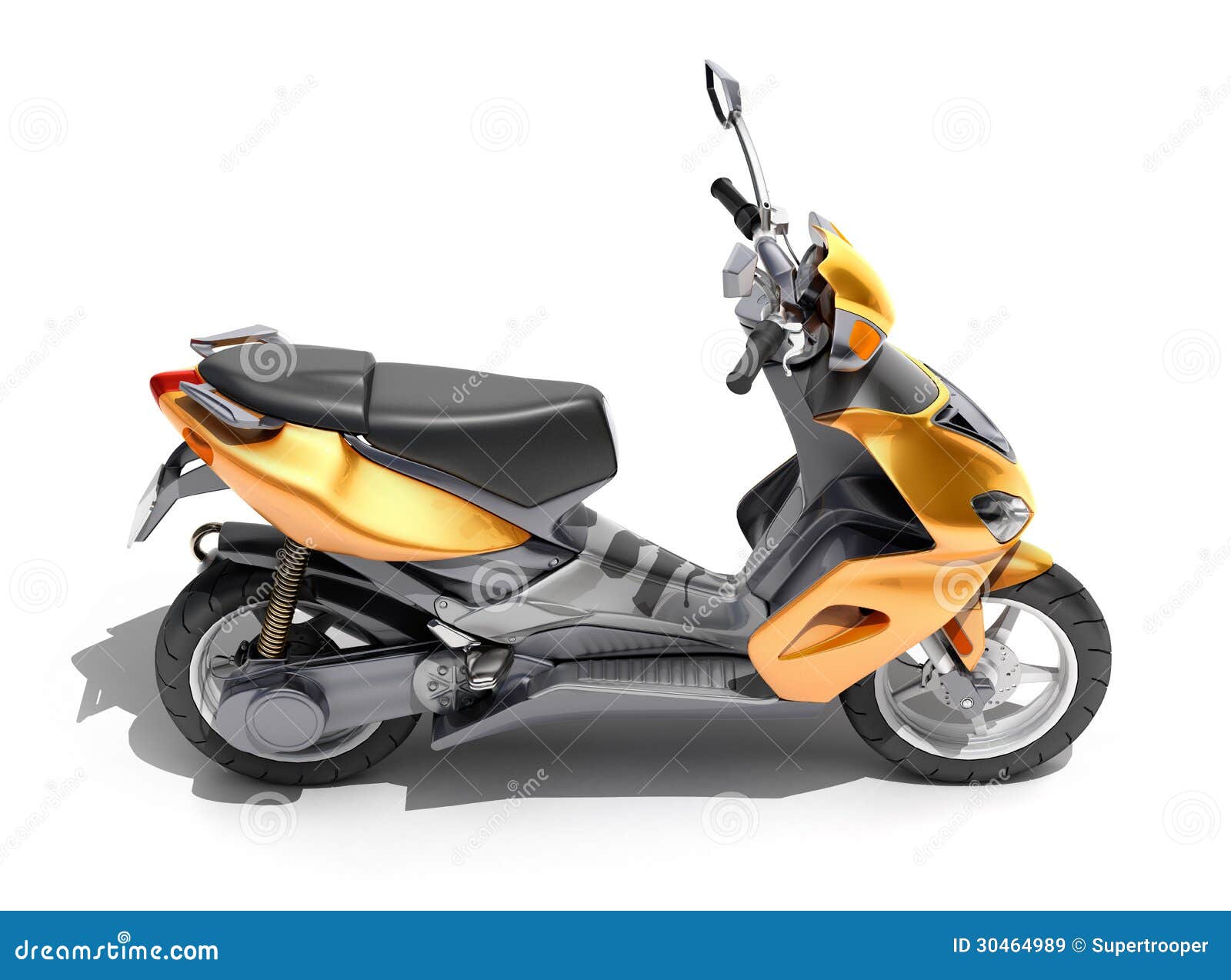 Trendy Orange Scooter Close Up Royalty Free Stock Images - Image: 30464989