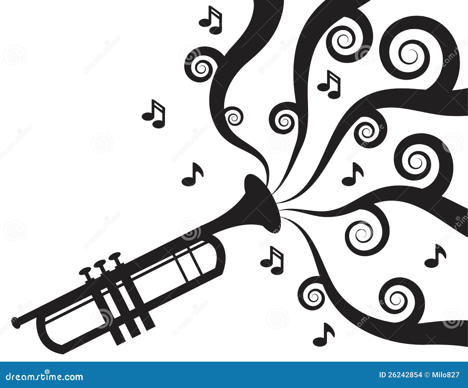 trompete die musikschattenbild spielt stockbilder  bild