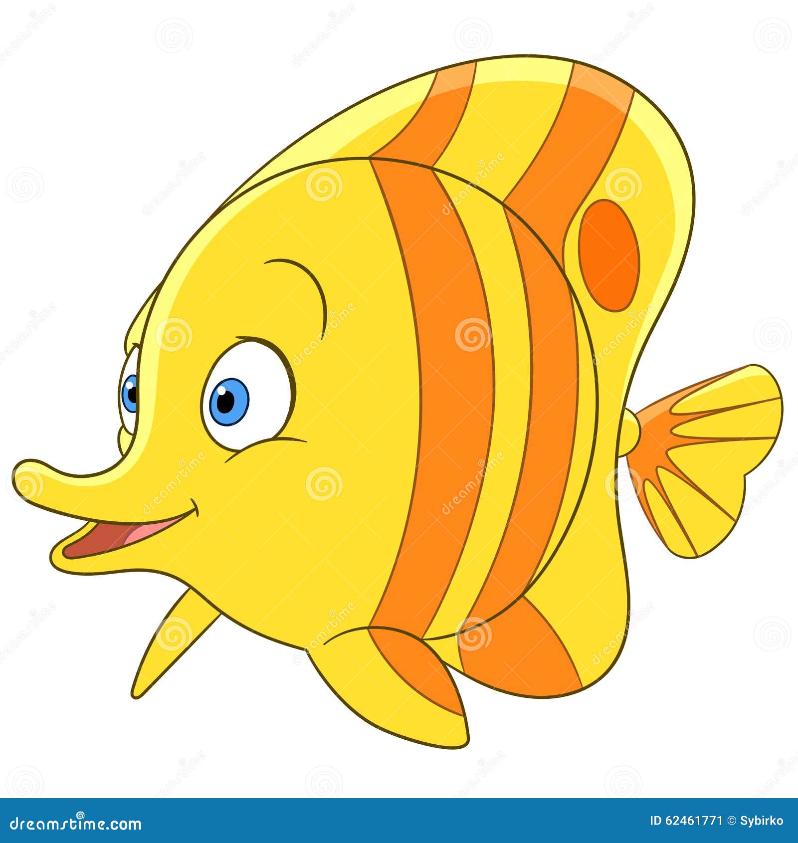 Tropical Cartoon Butterfly Fish Stock Vector - Image: 62461771