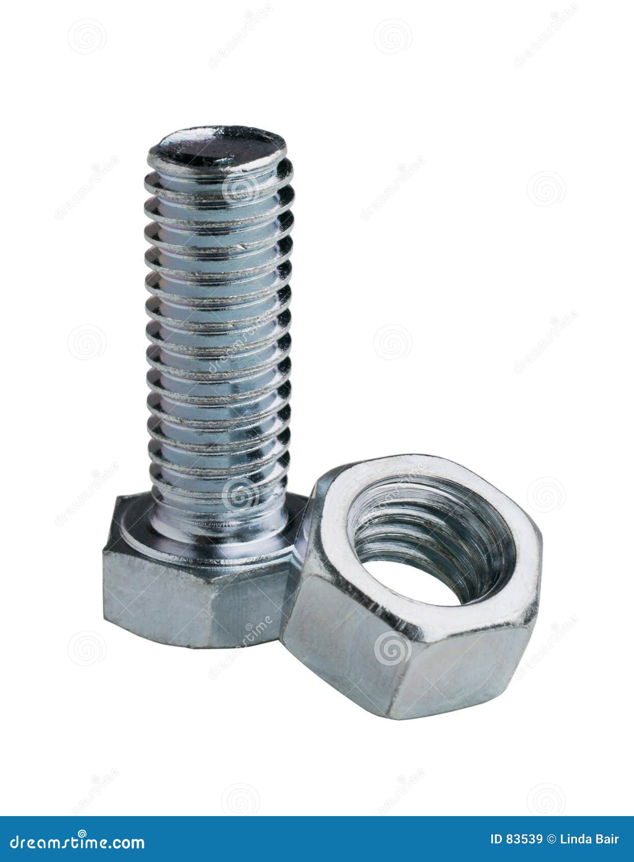 Tuerca Y Tornillo Imágenes de archivo libres de regalías Imagen 83539
