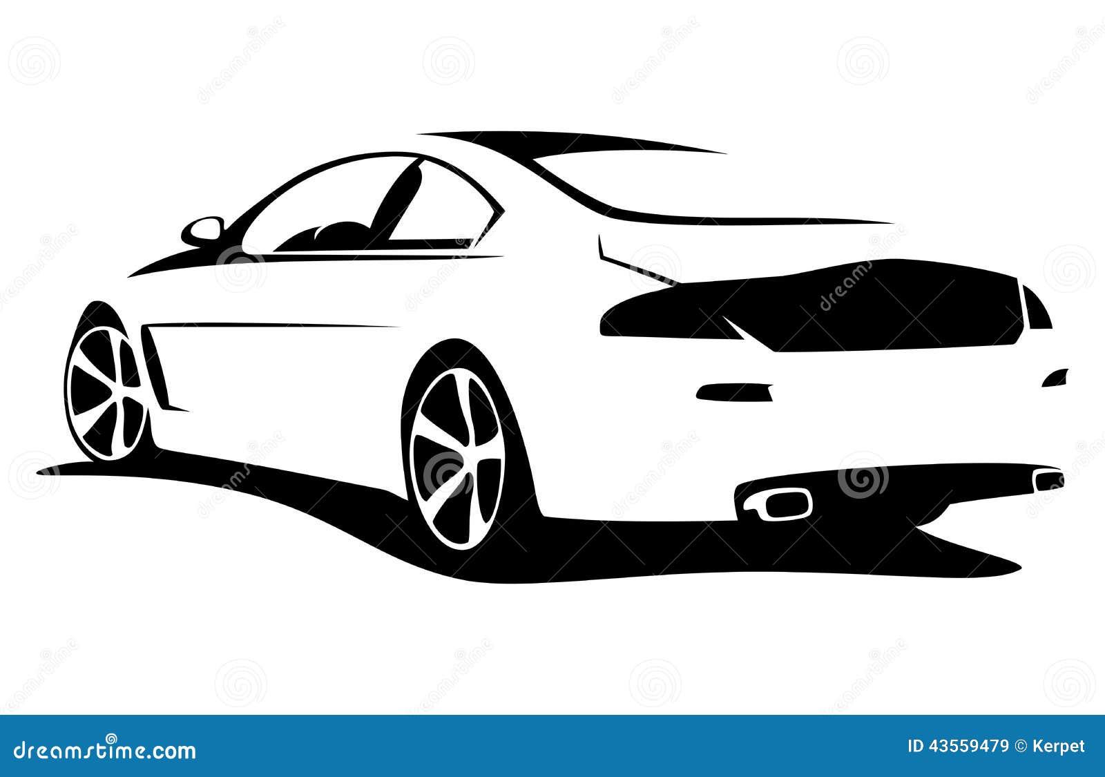 Sports Car Outline Vector Sports Car Outline Vector